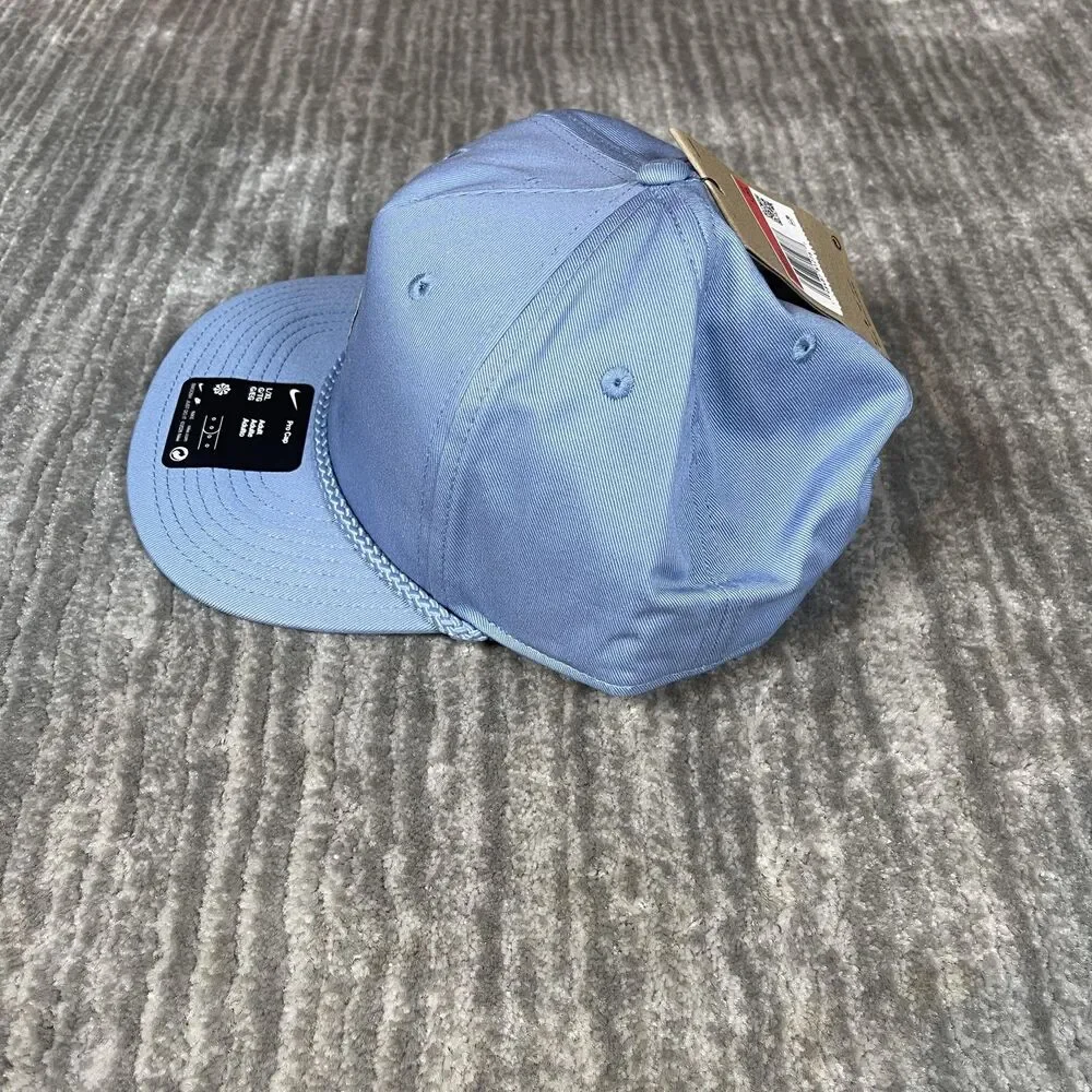 Nike Hat Cap Snap Back Mens L/XL Blue Golf Pro Cap Rope Crest Logo IM9607-486